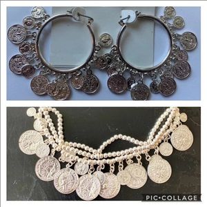 NWT Candies coin necklace & earrings